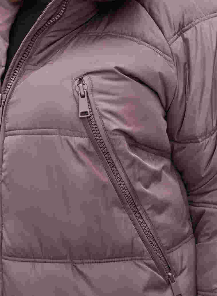 Winterjas met zakken en hoge kraag, Iron, Model image number 2