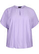 Blouse met korte mouwen van viscose, Violet Tulip, Packshot image number 0