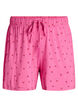 Pyjamashorts in viscose jersey met een all-over print, Roze, Packshot image number 0