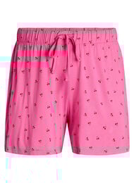 Pyjamashorts in viscose jersey met een all-over print, Roze