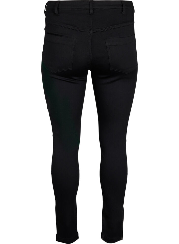 Super slim Amy jeans met borduurdetail, Black, Packshot image number 1