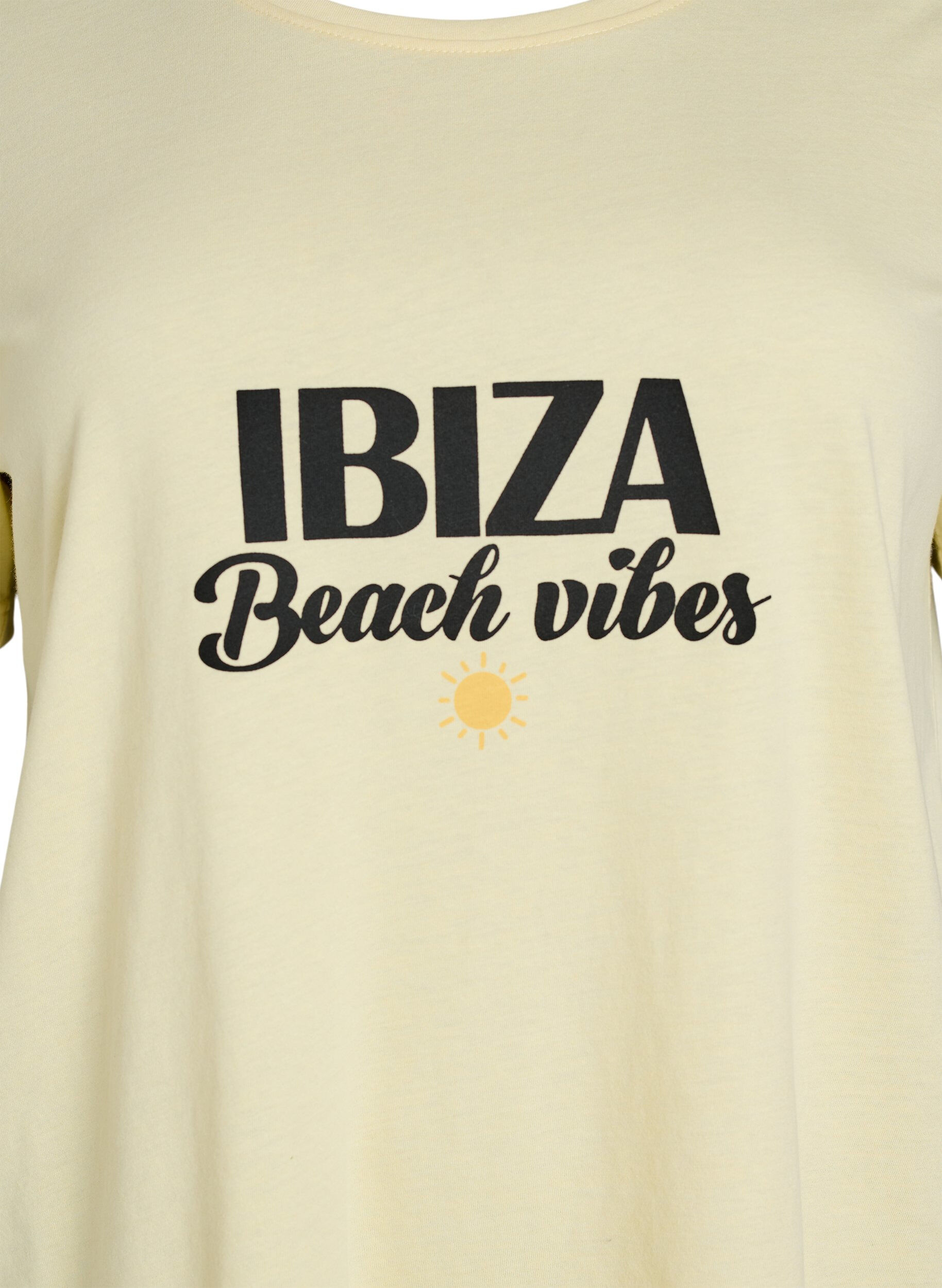 Zizzi T-shirt met print, Geel, Packshot image number 2