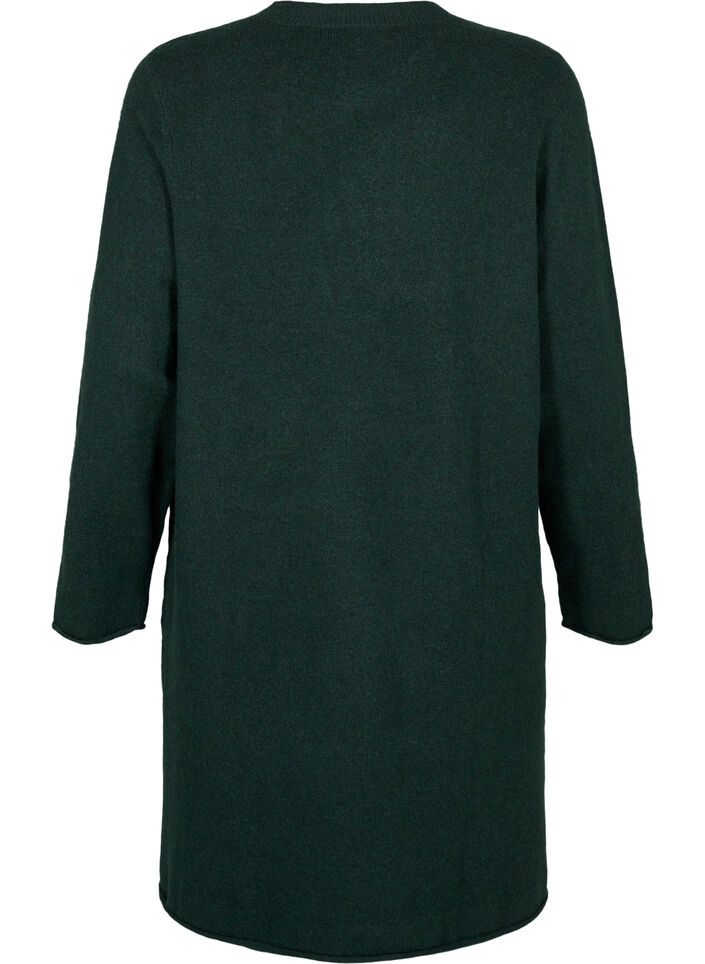 Gebreide jurk met ronde hals en split, Scarab Mel., Packshot image number 1