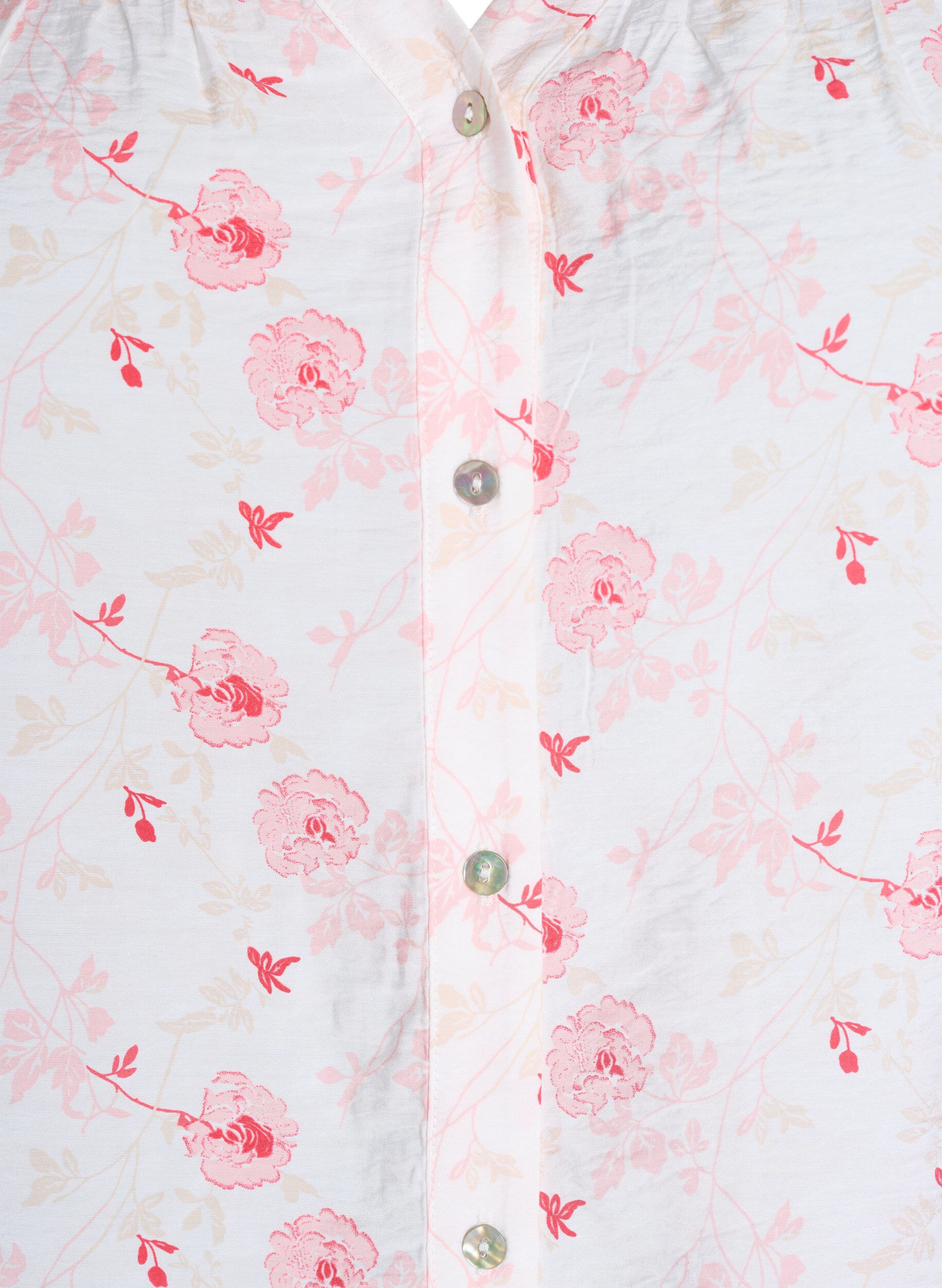 Zizzi Blouse met korte mouwen en bloemenprint, Roze, Packshot image number 2