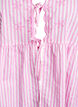 Gestreepte blouse met open voorkant en geborduurde details, Roze, Packshot image number 2