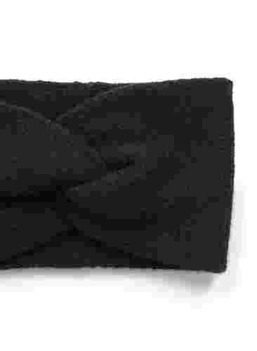 Gebreide hoofdband, Black, Packshot image number 2