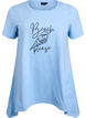 T-shirt met ronde hals en A-lijn vorm, Blauw, Packshot image number 0