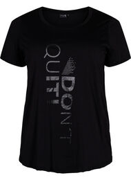 Sport-T-shirt met print, Black Don't Quit 