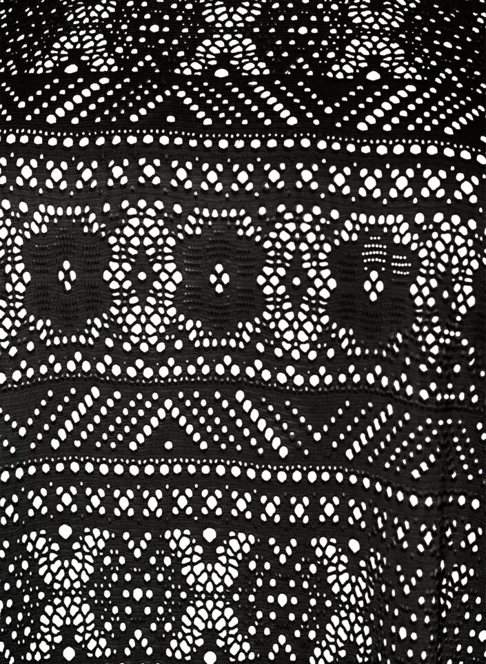 Broderie T-shirt met geborduurd kant, Zwart, Packshot image number 2