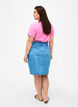 Denim rok met patroon, Light blue denim, Model image number 1
