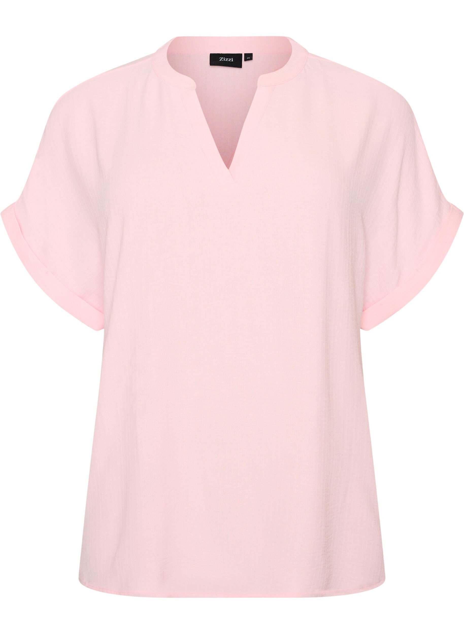 ZizziLuchtige blouse met korte mouwen, Roze, Packshot image number 0