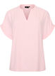 Luchtige blouse met korte mouwen, Roze, Packshot image number 0