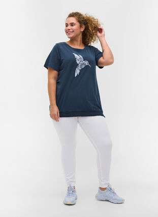 Biologisch katoenen t-shirt met smock, NavyBlazer Acid Bird, Model image number 2