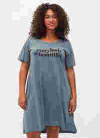 Katoenen nachthemd met korte mouwen en print, Balsam W. Everybody, Model