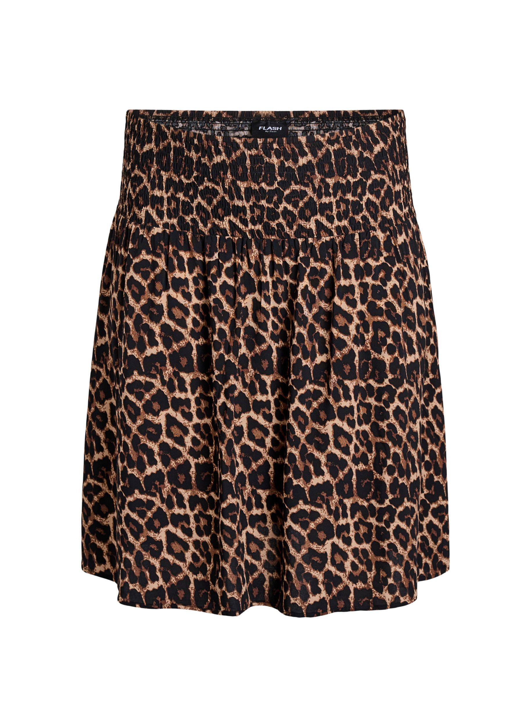 Korte rok met gesmokte taille