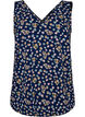 Top met print en V-hals, Blauw, Packshot image number 0