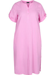 Lange blouse jurk met korte mouwen, Begonia Pink