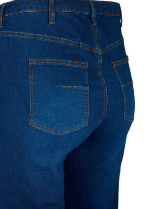 Megan jeans met normale pasvorm en extra hoge taille, Dark blue, Packshot image number 3
