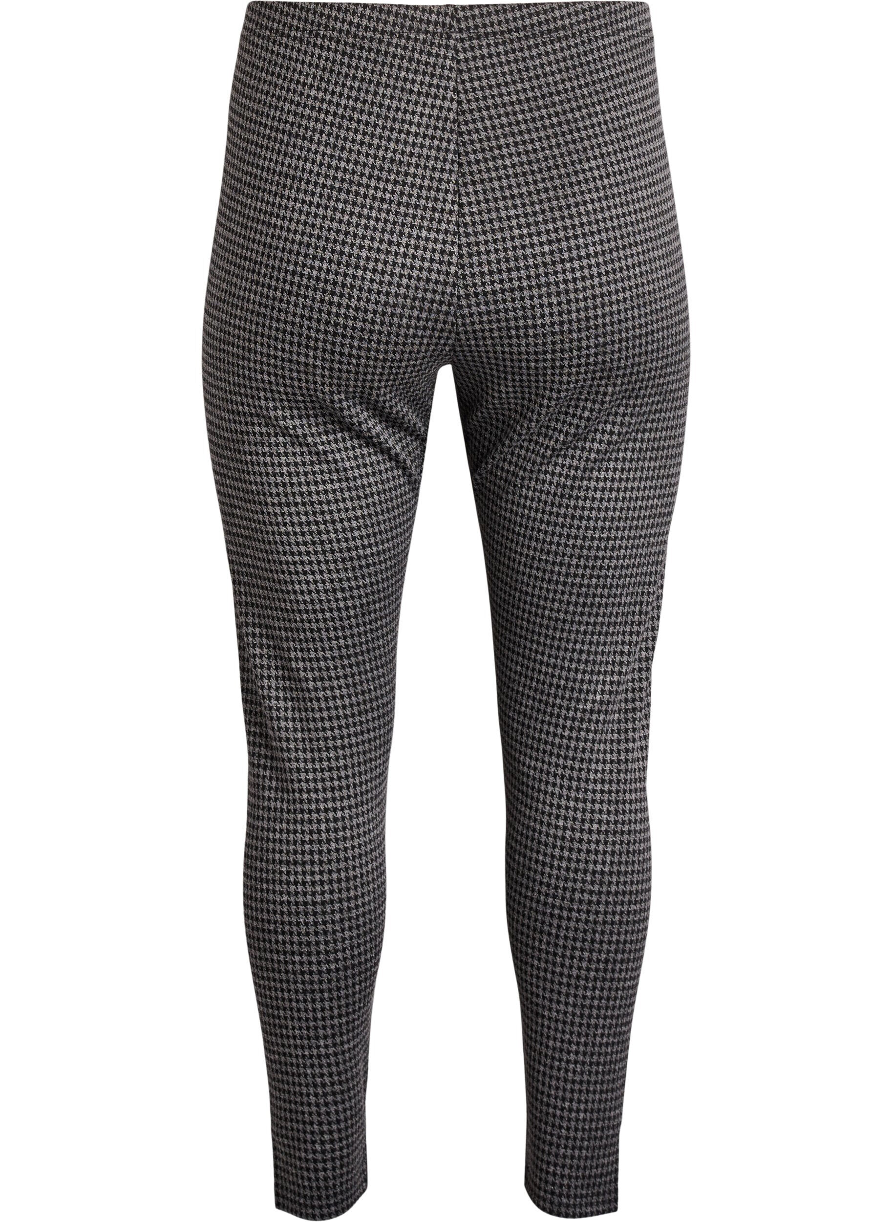 Zizzi Patroonleggings met een reguliere taille, Grijs, Packshot image number 1