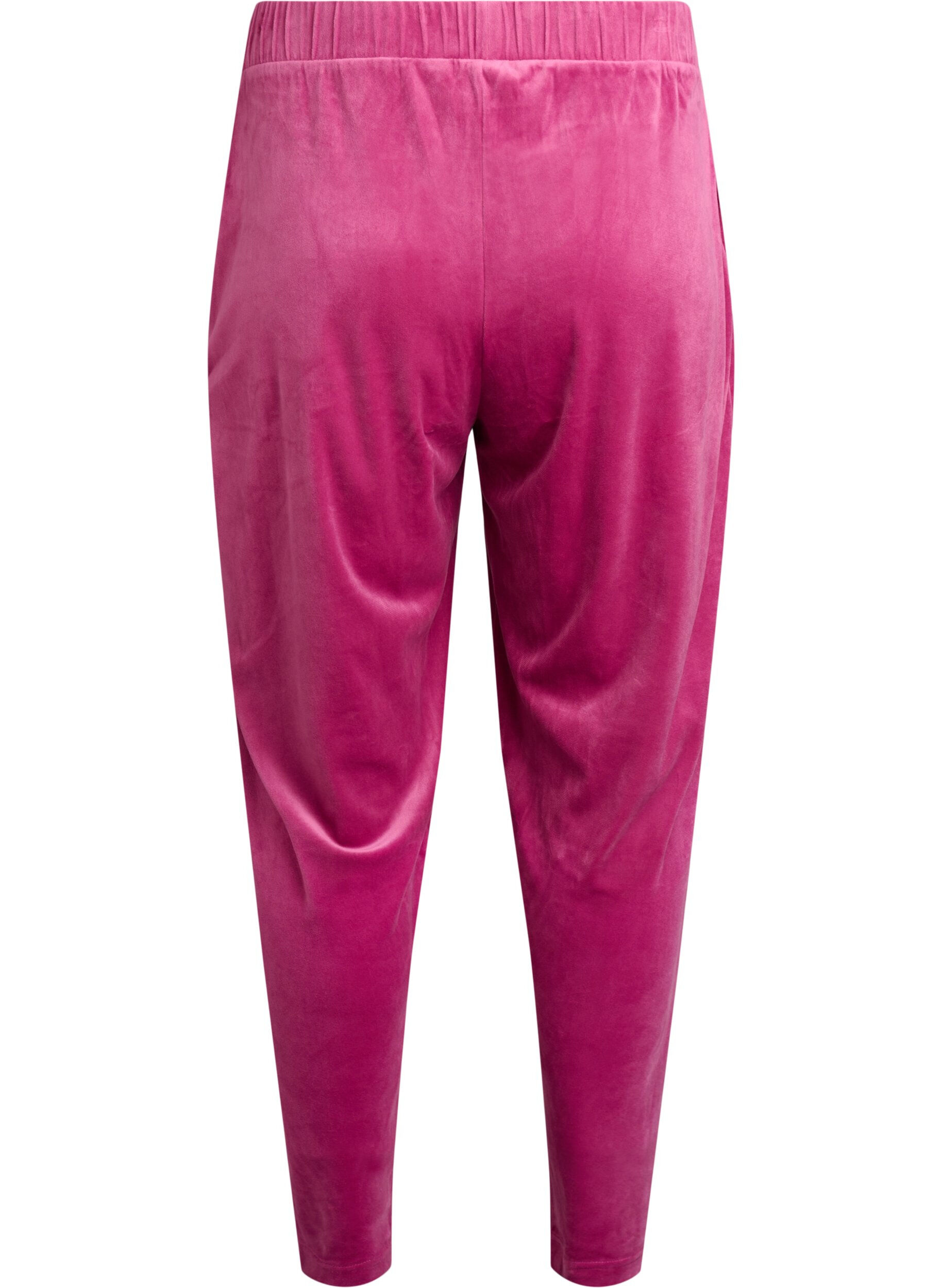 Zizzi Velours broek met zakken, Boysenberry, Packshot image number 1