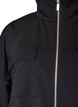 Jersey vest met rits en hoge kraag, Zwart, Packshot image number 2