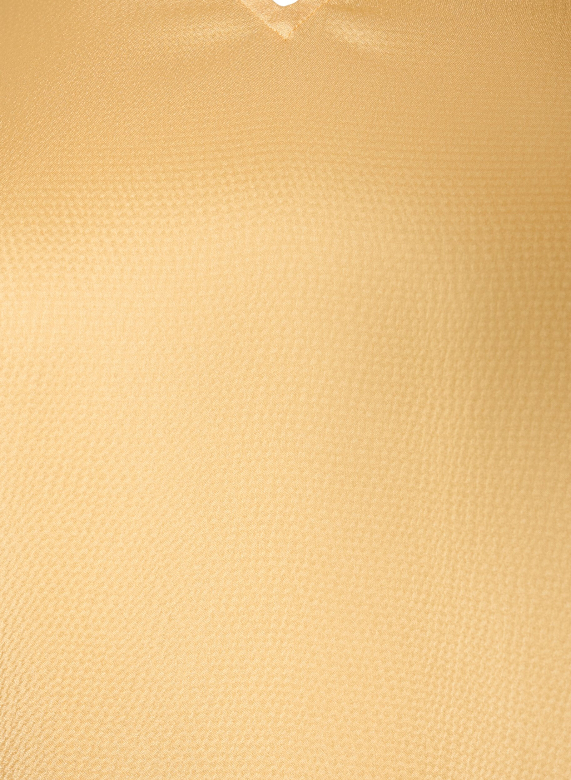 ZizziBlouse met overhemdkraag en V-hals, Geel, Packshot image number 2