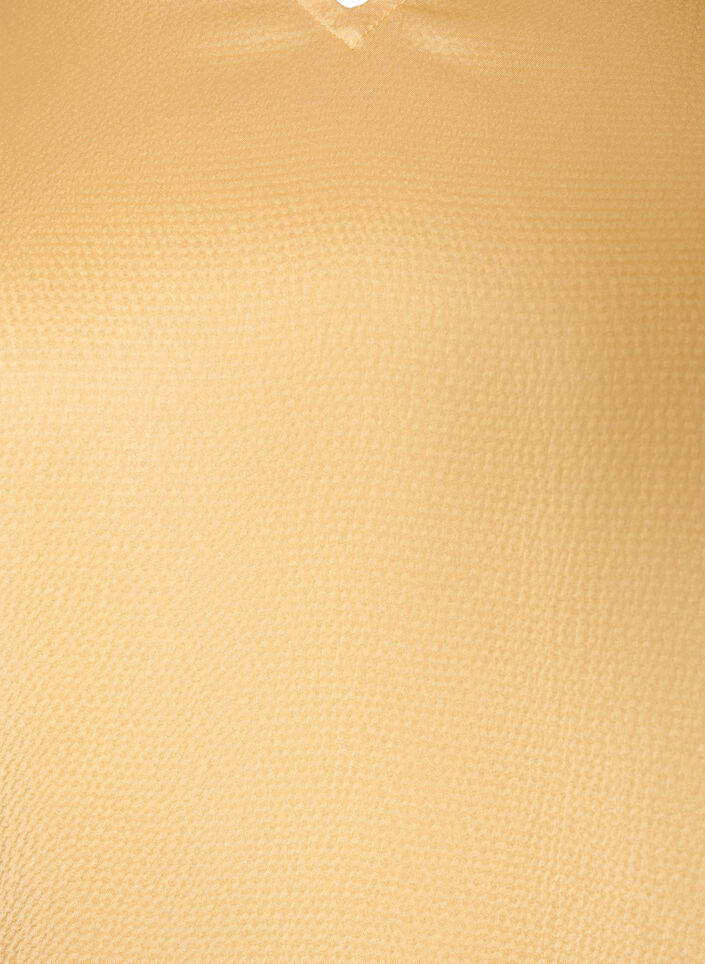 Blouse met overhemdkraag en V-hals, Geel, Packshot image number 2