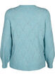 Gebreide pullover met gaatjespatroon, Reef Waters Mel., Packshot image number 1