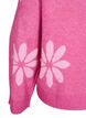 Gebreide blouse met bloemen, Raspberry Rose Comb, Packshot image number 3