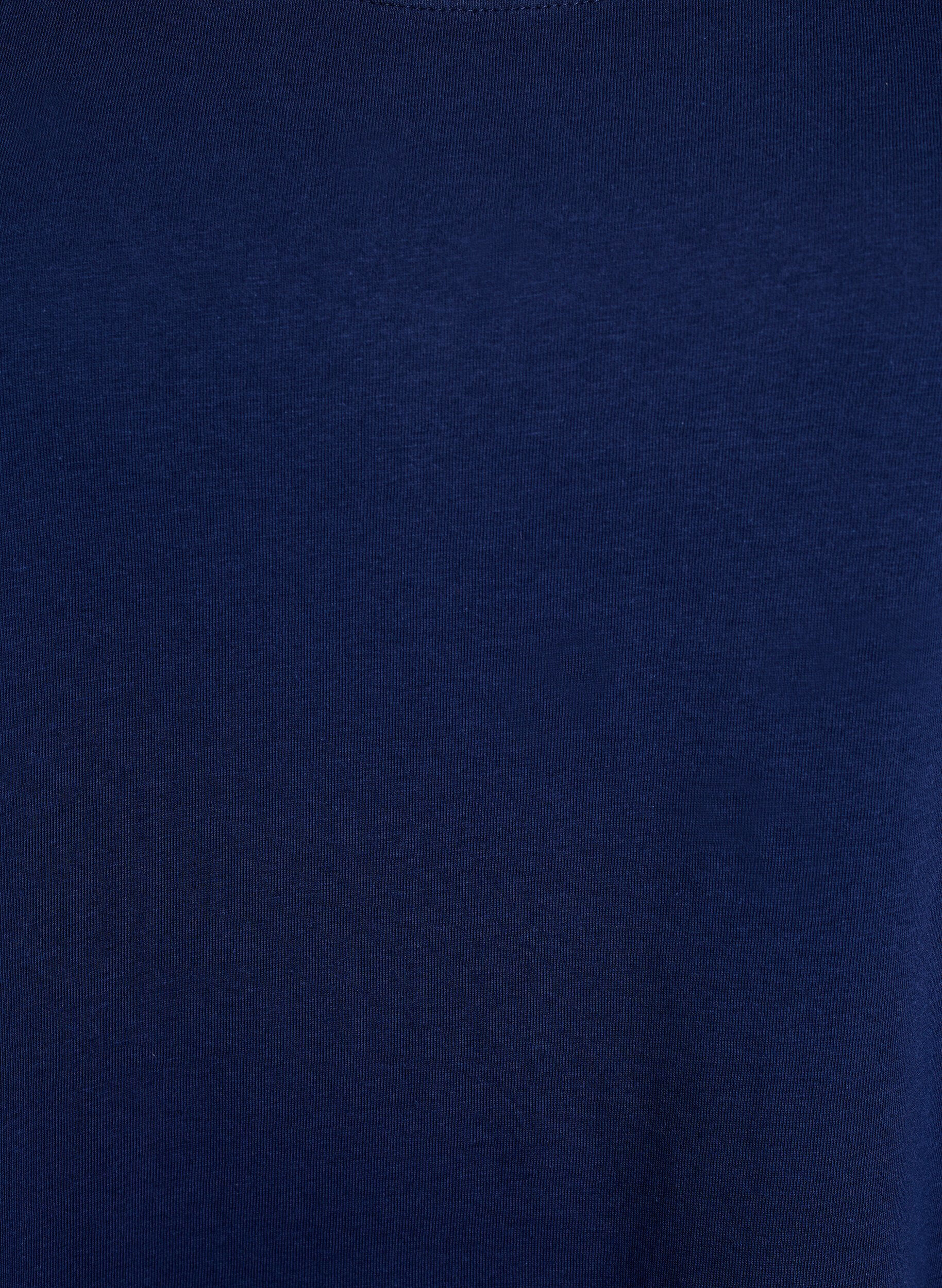 Zizzi Mouwloze A-lijn jurk, Blauw, Packshot image number 2