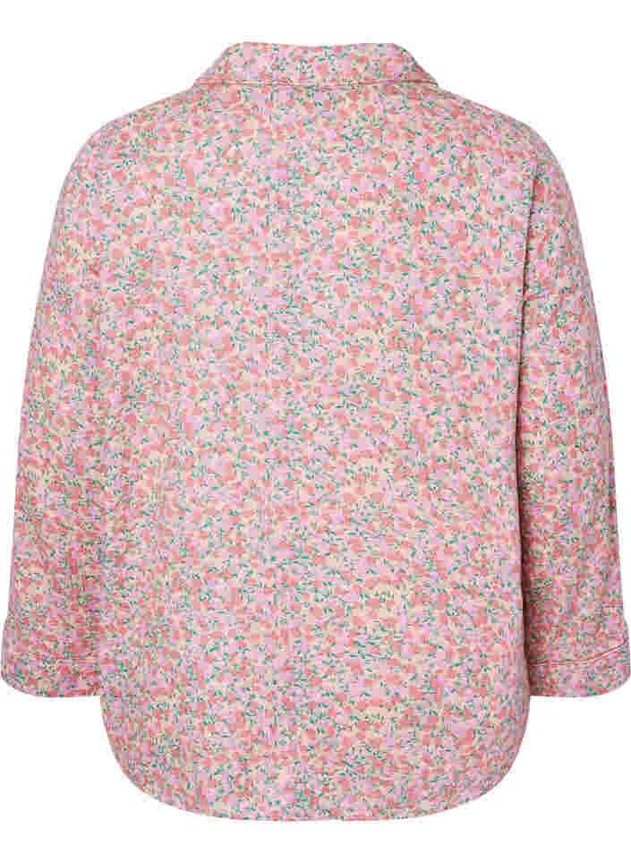 Katoenen nachthemd met bloemenprint, Powder Pink, Packshot image number 1