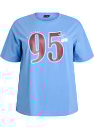 Sportief T-shirt in biologisch katoen, Blauw