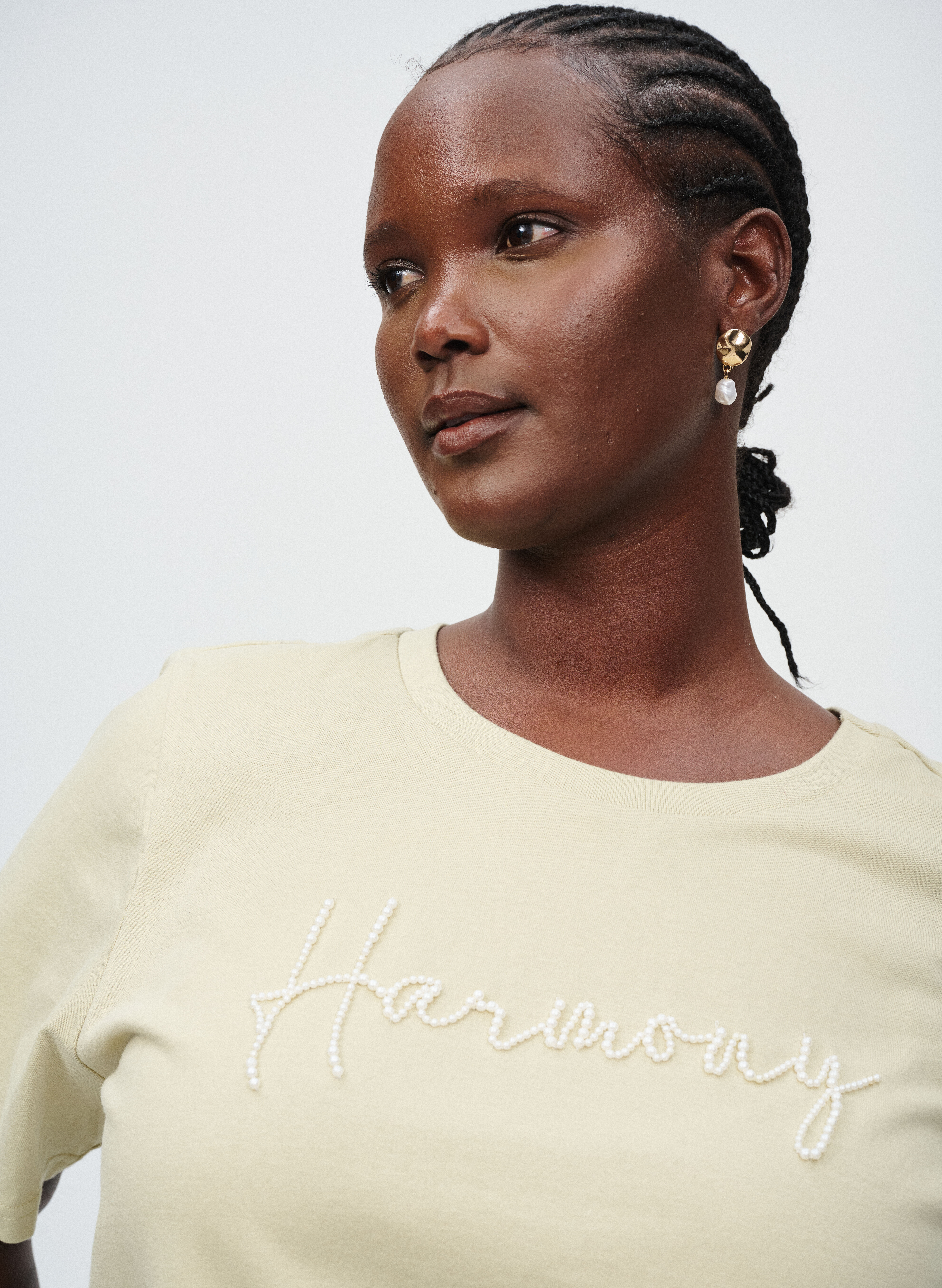 Zizzi T-shirt met parels, , Model