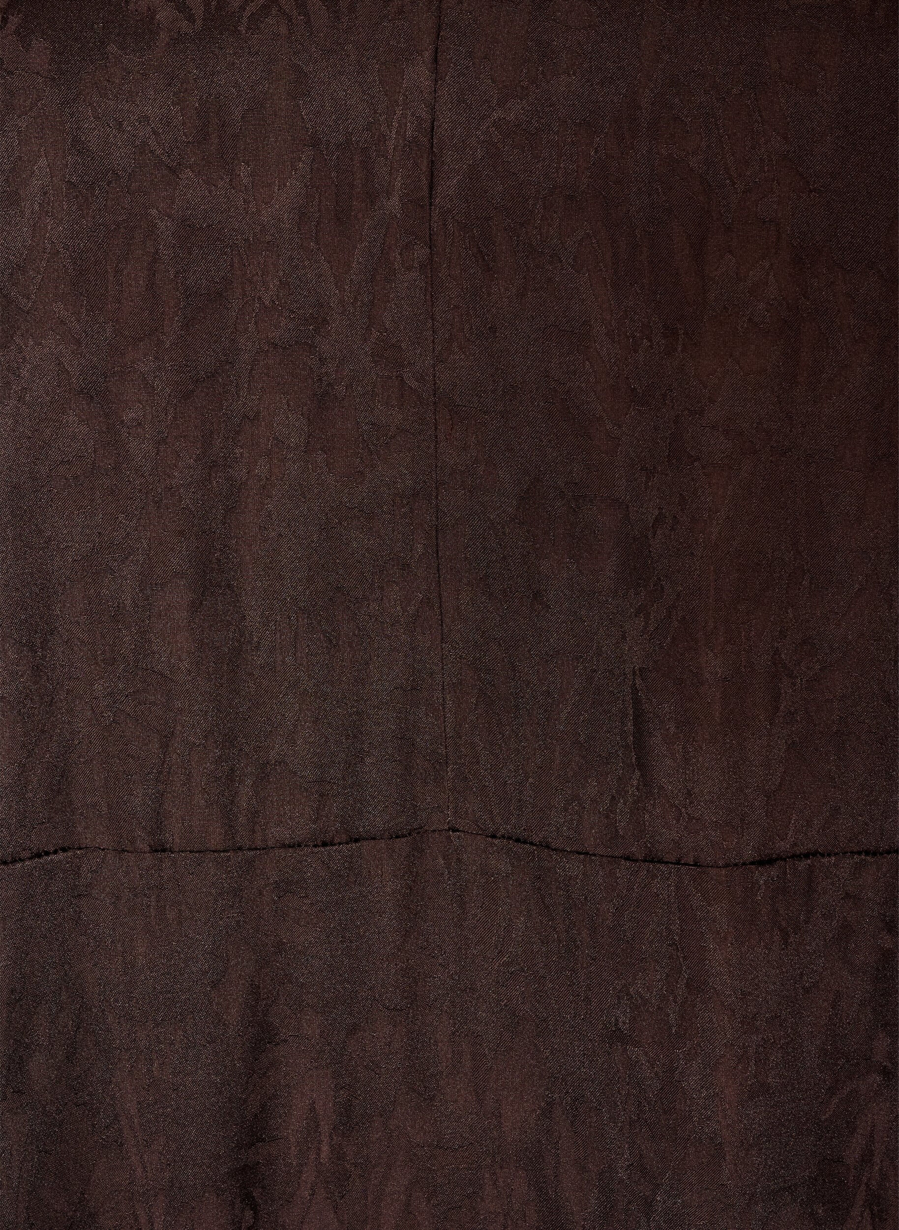 ZizziMidi-jurk met jacquard en paisleypatroon en vleugelmouwen, Bruin, Packshot image number 2