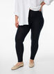 Basisleggings met extra lengte, Zwart, Model image number 0