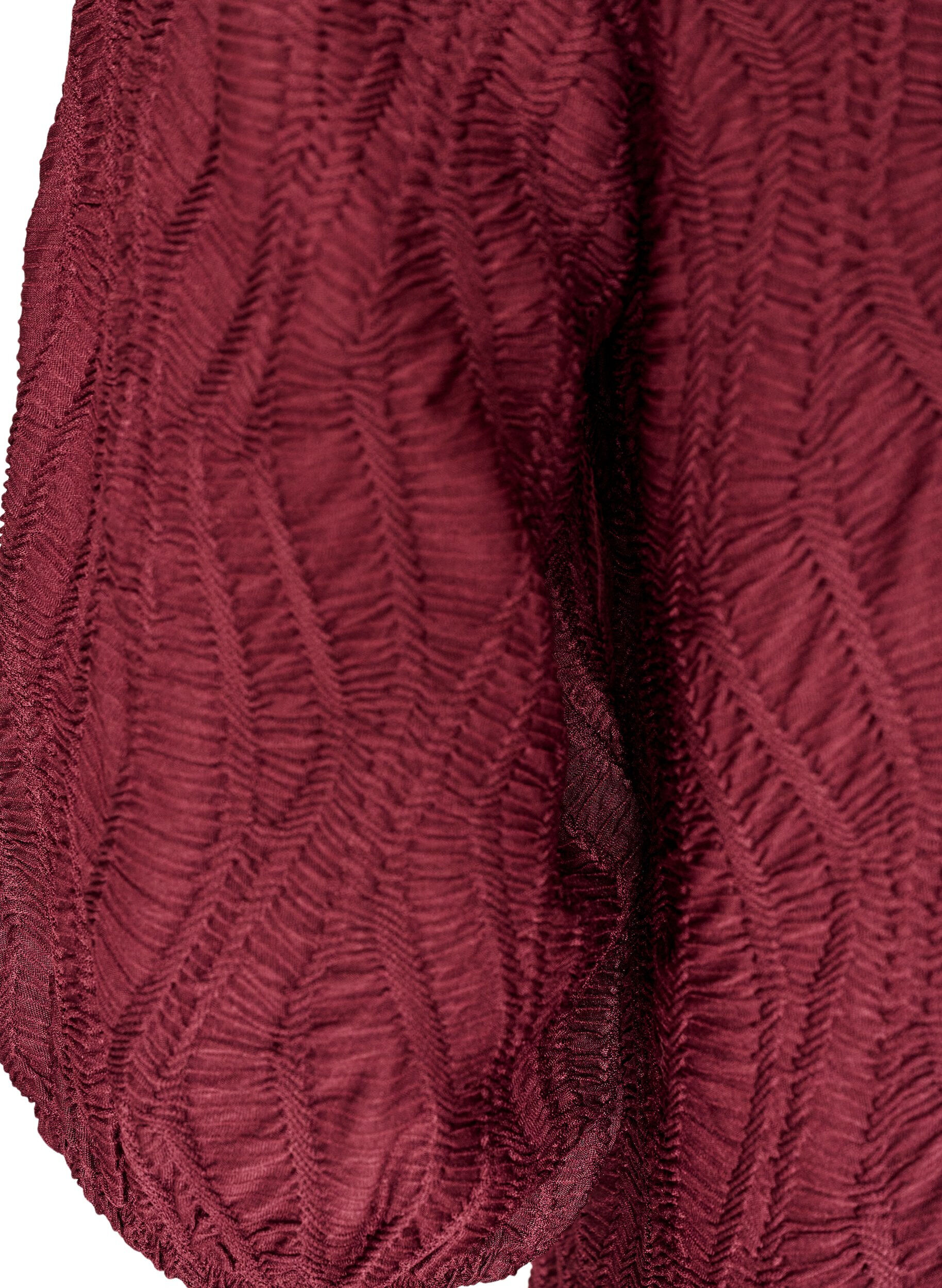 ZizziBlouse met textuur en 3/4 mouwen, Rood, Packshot image number 3
