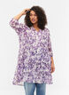 Tuniek met bloemenprint en lurex, Beige/Purple Flower, Model image number 0