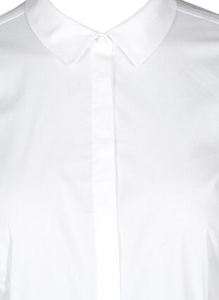 Katoenen blouse met lage mouwen, Bright White, Packshot image number 2
