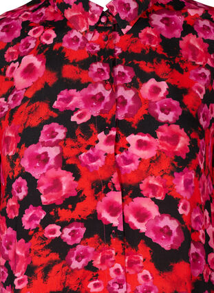 Viscose maxi-jurk met bloemen, RED FLOWER AOP, Packshot image number 2