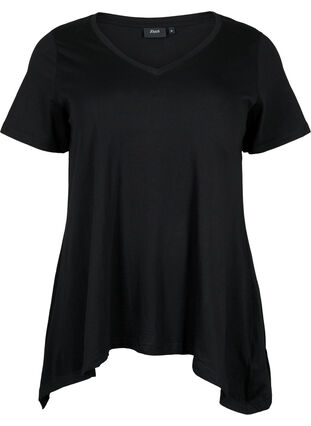 Katoenen t-shirt met korte mouwen, Black SOLD, Packshot image number 0