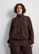 Bomberjack met jacquard bloemenpatroon, Bruin, Model image number 0