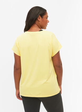 Trainings T-shirt met korte mouwen, Lemon Meringue, Model image number 1