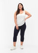 Basic 3/4 legging in viscose, Blauw, Model image number 1