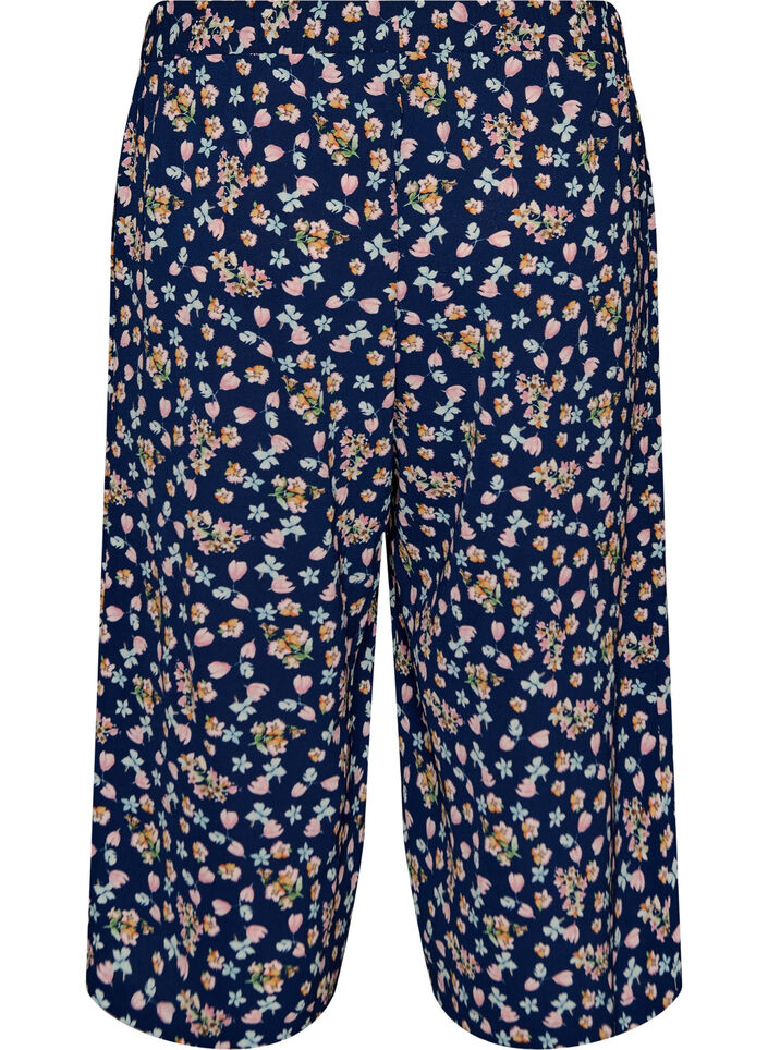 Culottebroek met print, Blauw, Packshot image number 1