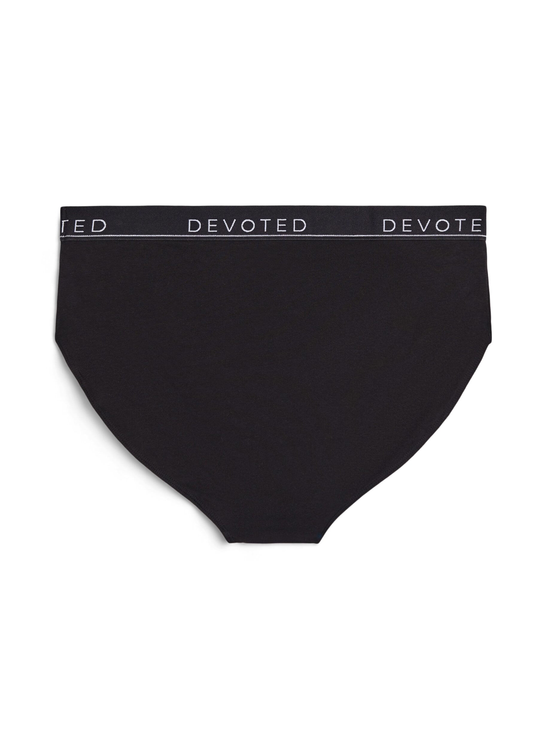 ZizziKatoenen onderbroek met normale taille, Zwart, Packshot image number 1