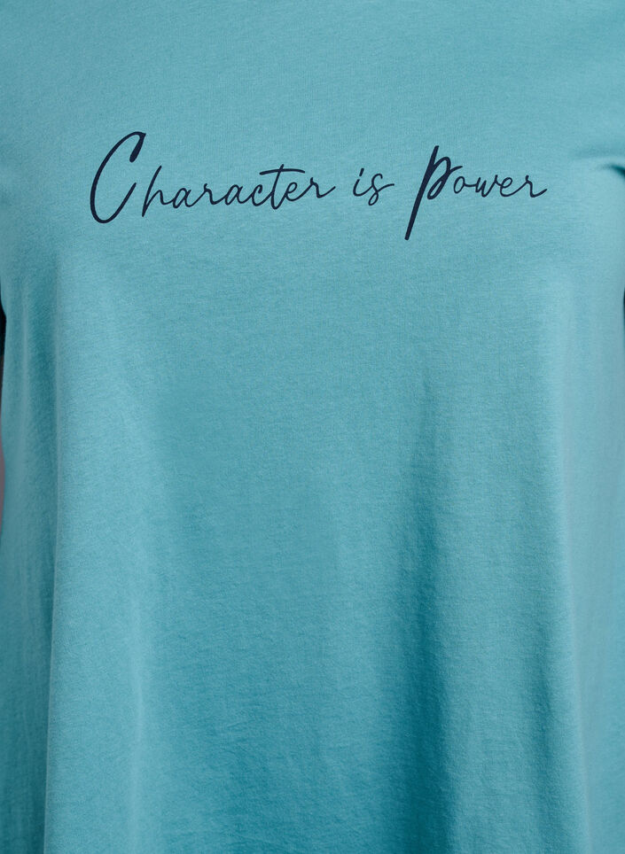 T-shirt met ronde hals en A-lijn vorm, Groen, Packshot image number 2