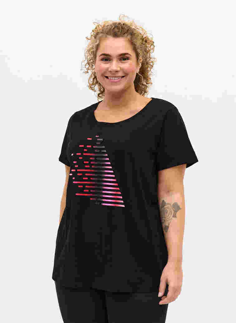 Trainingsshirt met print, Black Gradiant, Model