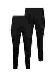 FLASH - 2-pack leggings, Black/Black