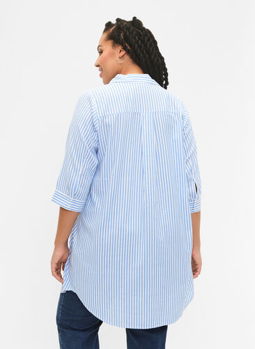 Lang gestreept shirt met 3/4 mouwen, Marina W. Stripe, Model image number 1
