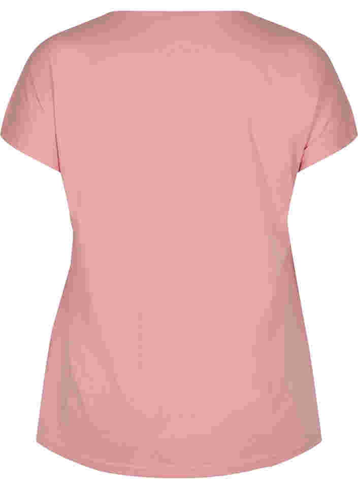 Katoenen t-shirt met print details, Blush mel Leaf, Packshot image number 1